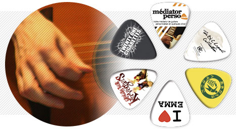 Médiators de guitare personnalisés avec votre propre logo de texte